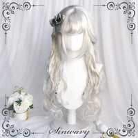 Sinwavy - Silver Era - Silver-White Long Curly Lolita Wig - Silver-white