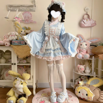 Lady Han Sweet Nurse Cat maid dress by Lolita Fetch, featuring a cute nurse cat design with a pink and white maid outfit.