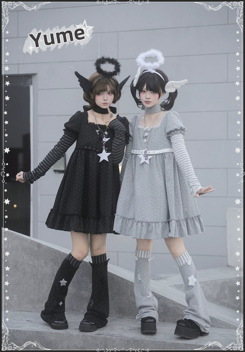 With PUJI - YUME - Sweet Lolita OP Dress, Print detail view 6