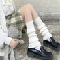 Plain-knit sock cover (no pom-poms)---Milky white 40cm / One Size