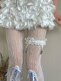 White tights, blue band / One Size