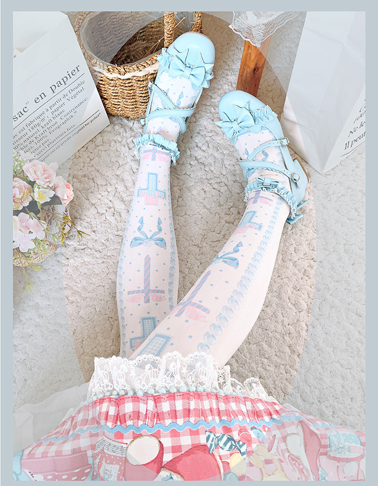 Roji Roji - Sweet Bow Lolita Thigh stockings - Socks
