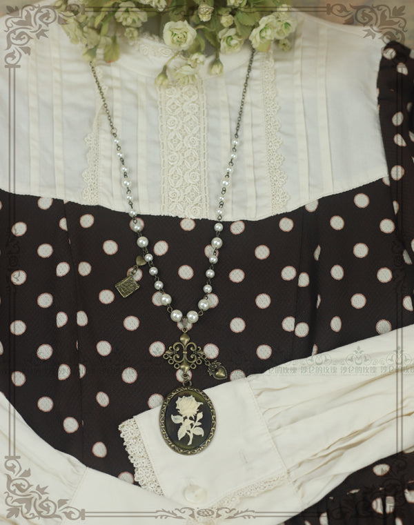 Rose of Sharon - British Style Cameo Lolita Necklace - Neckwear