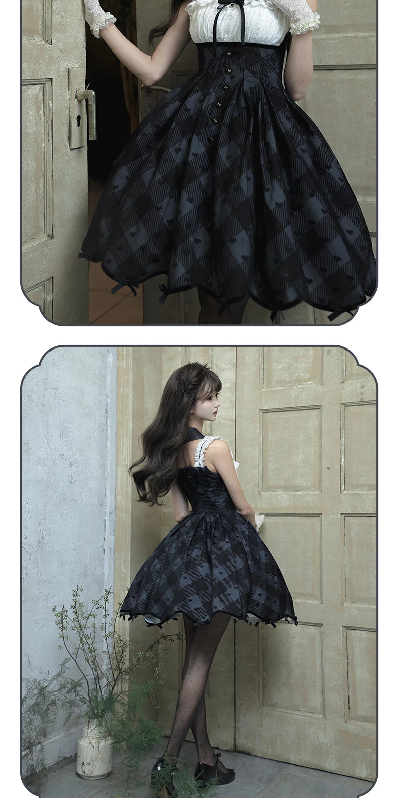 Inmorelli - Silent Manor - Lolita JSK and Outer Layer with Plaid Short-JSK Option