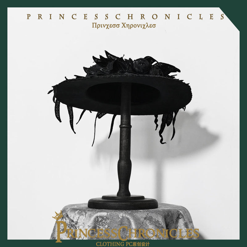 Floating Phantom - Ouji Lolita Hat black