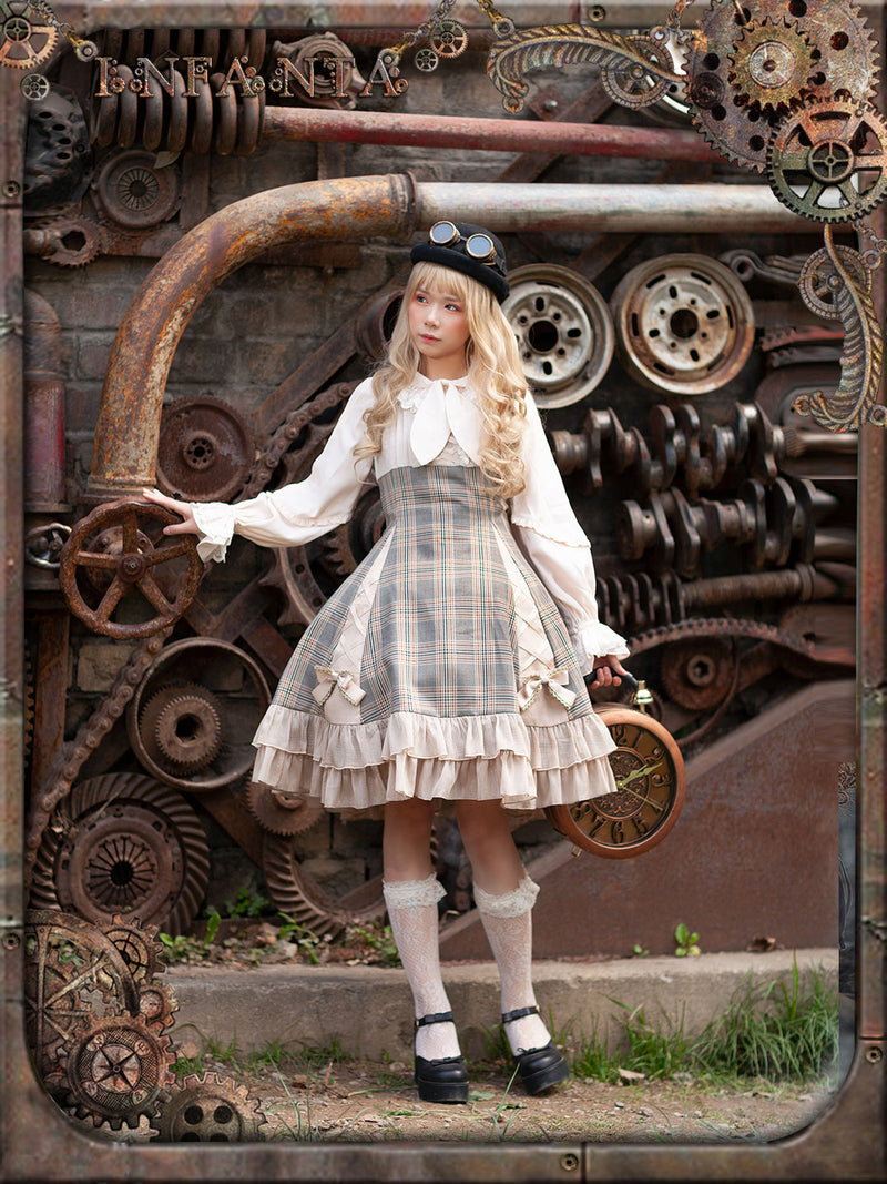Infanta - Memoirs of Backlight - Elegant Plaid Lolita JSK Dress
