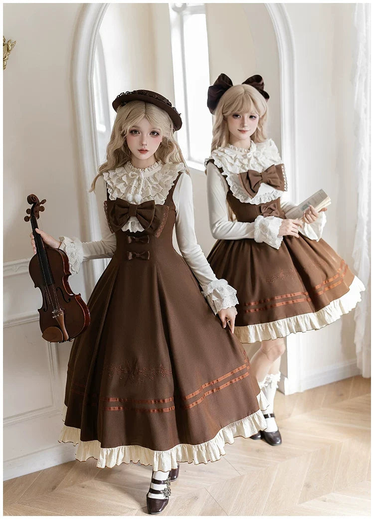 With PUJI - Oak Melody - Classic Lolita JSK, Bust Supporting Dress