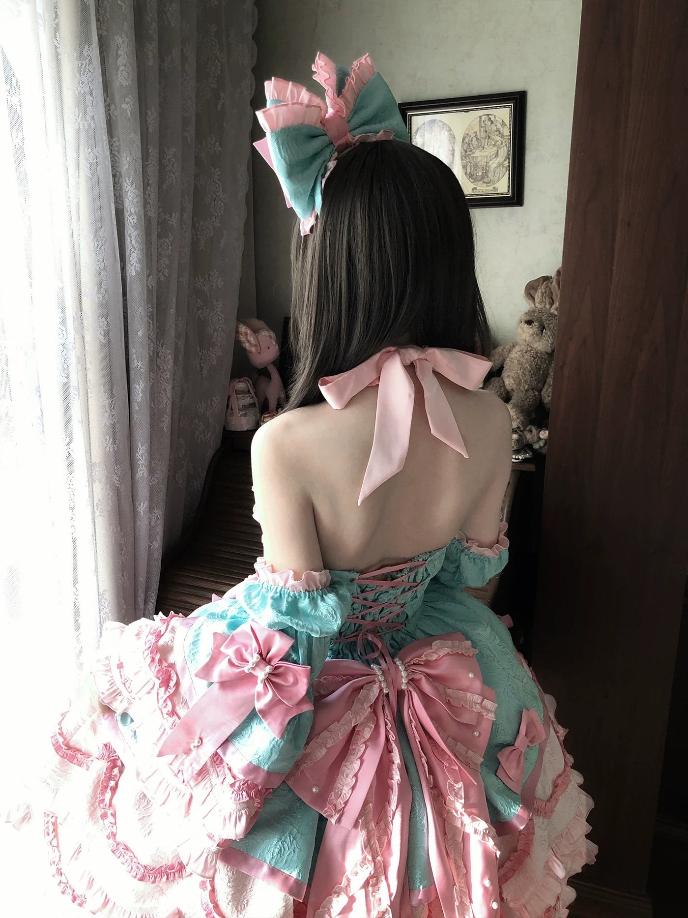 Alice Girl - Sweetheart Petal - Sweet Lolita Petal Hem JSK Dress, Halter Neckline