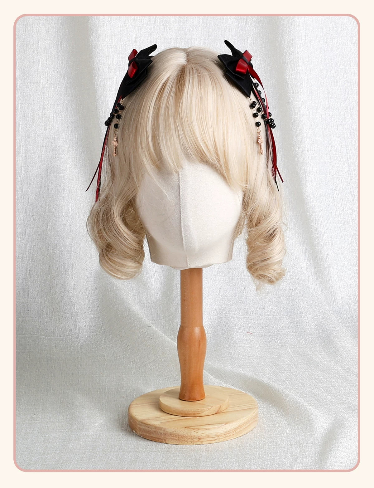 Stardust Rose - Rose Covenant - Lolita Accessories with Red Roses and Black Lace
