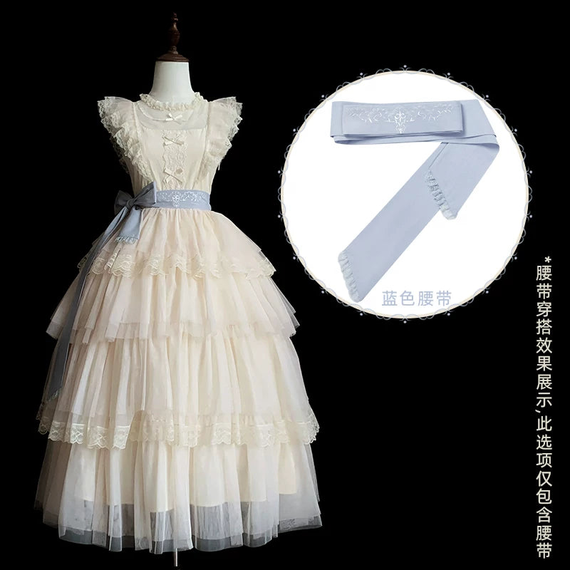 With PUJI - Ivory Tower - Classic Lolita Dress Collection, Full Skirt detail view 27