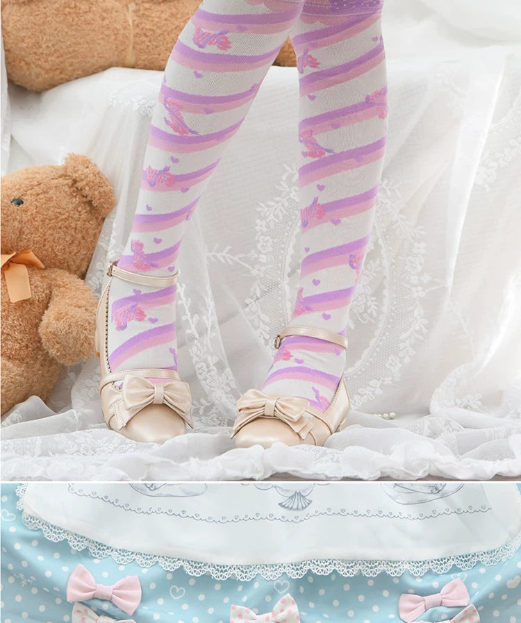 roji roji - Little Candy - Over-the-Knee Socks with Narrow or Wide Stripes