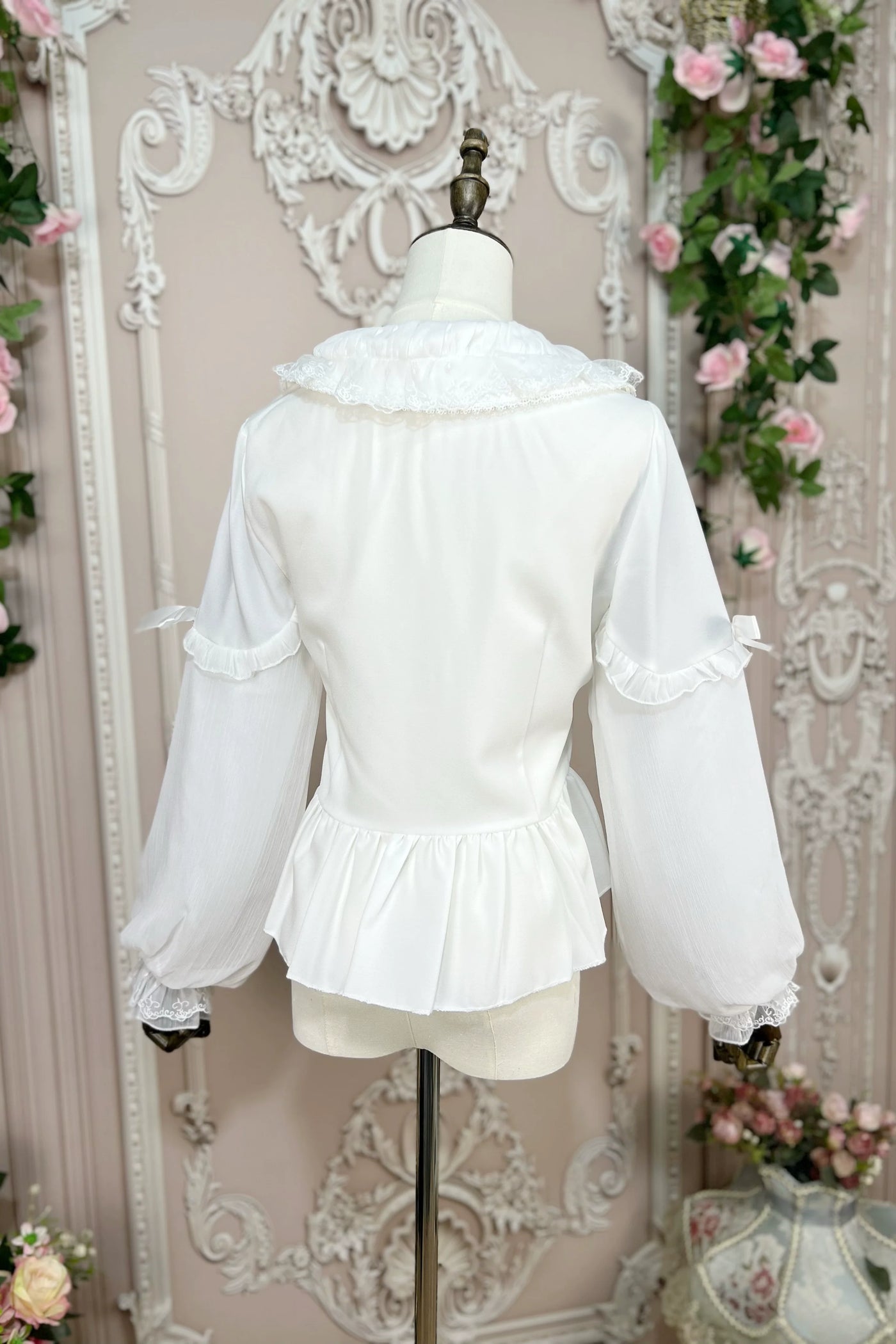 DMFS Lolita - Sweet Lolita Blouse Double-layered - Puff Sleeves Lolita Shirt Innerwear