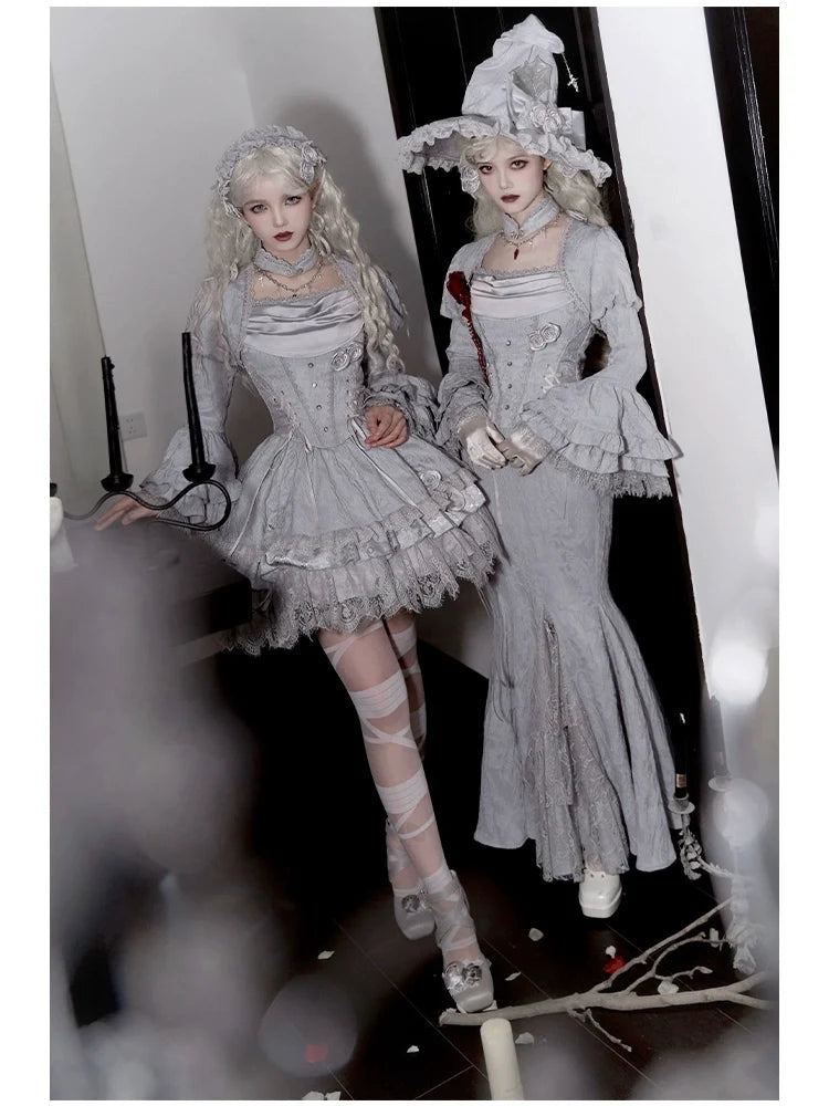 With PUJI - Twilight - Gothic Witch Lolita SK Suit Bodice Mermaid Dress