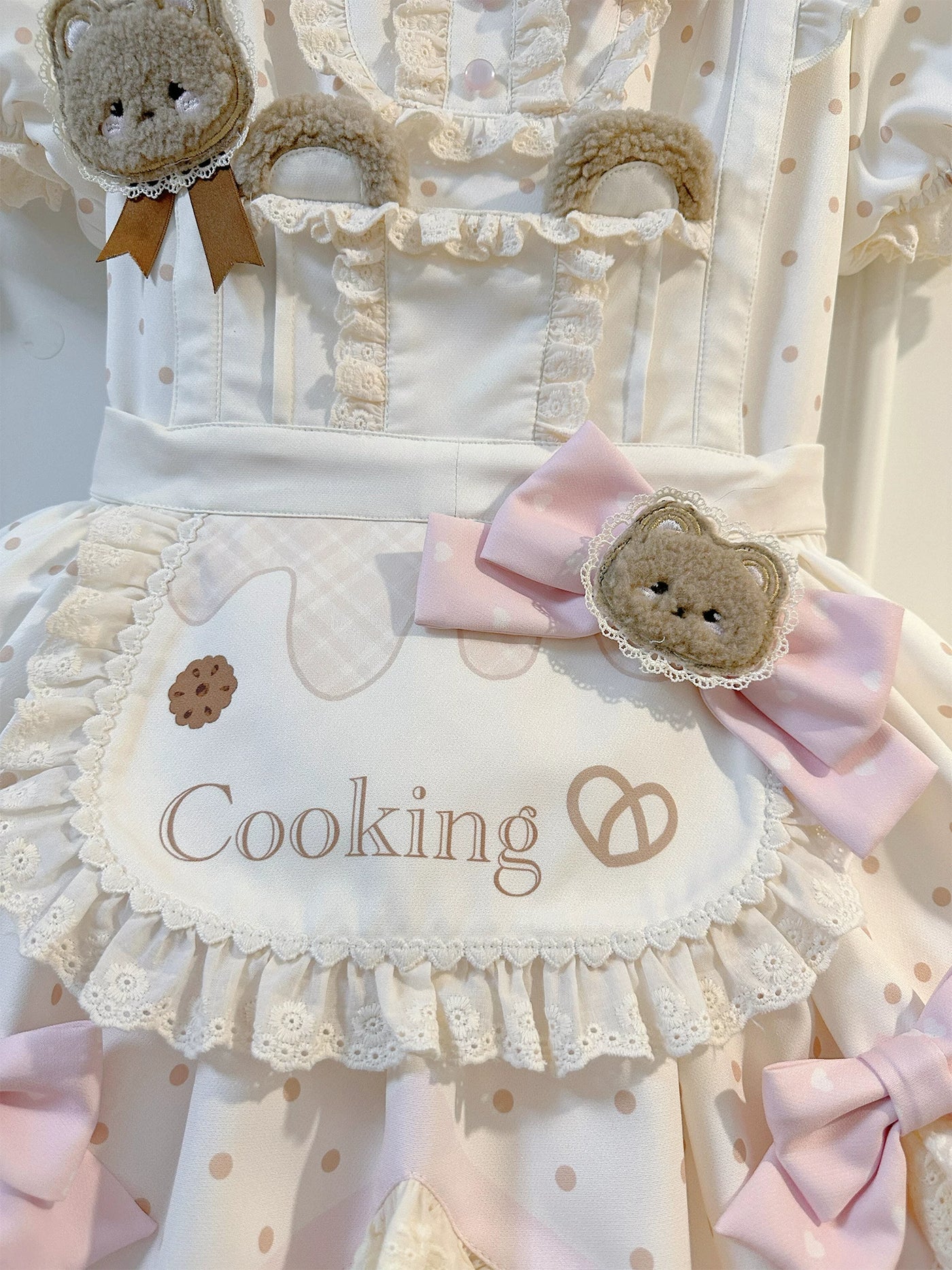Dream Bunny - Bear Bakery - OP Dress Set with Apron and Bear Appliqués