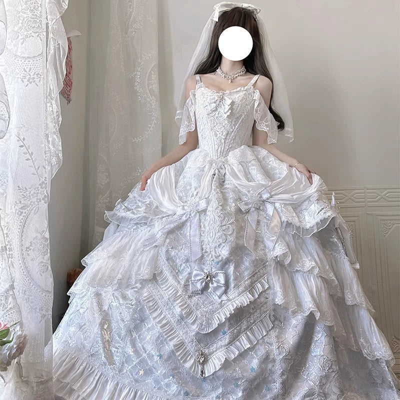 Snow Meow -  Wedding Japanese Style Sweet Princess Gown Daily Outfit