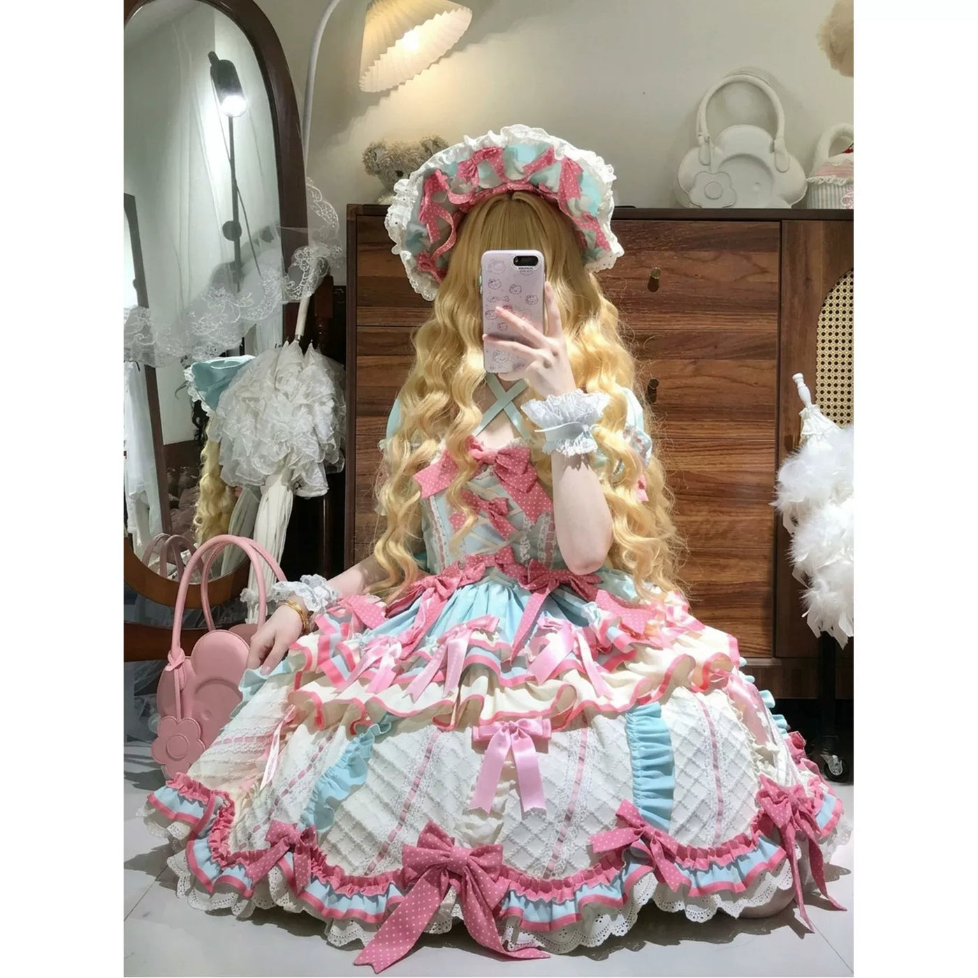Creamy - Mint Ice Cream - OP Dress Set with Train and Hat