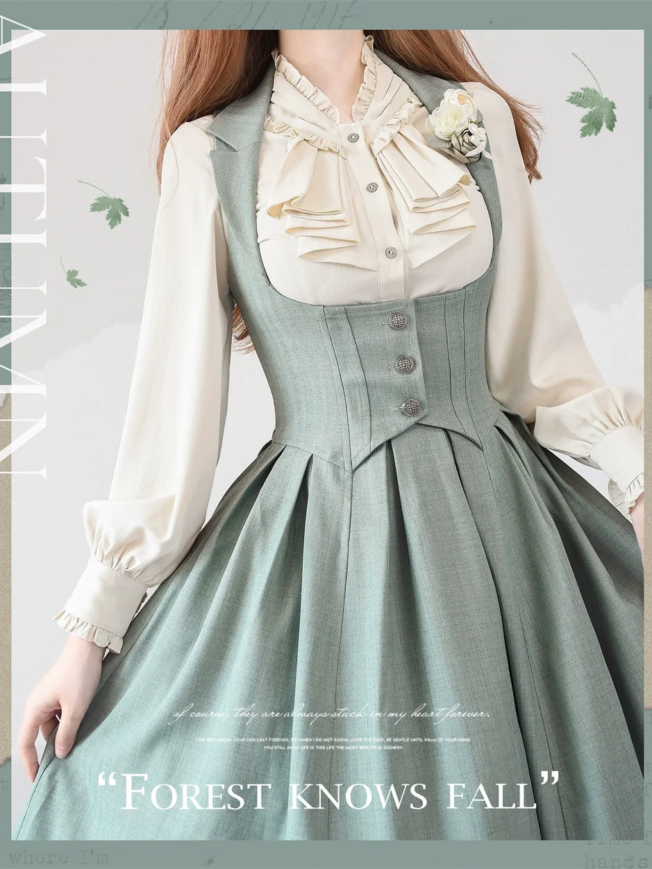 Forest Wardrobe - Autumn Forest - Retro Classic Lolita Bust-support JSK Dress