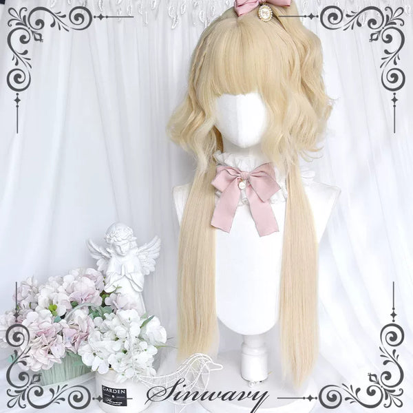 Platinum curly Lolita jellyfish wig - view 1