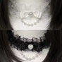 Combination style (White + Black Butterfly Heart Pearl) Japanese-style loitia necklace