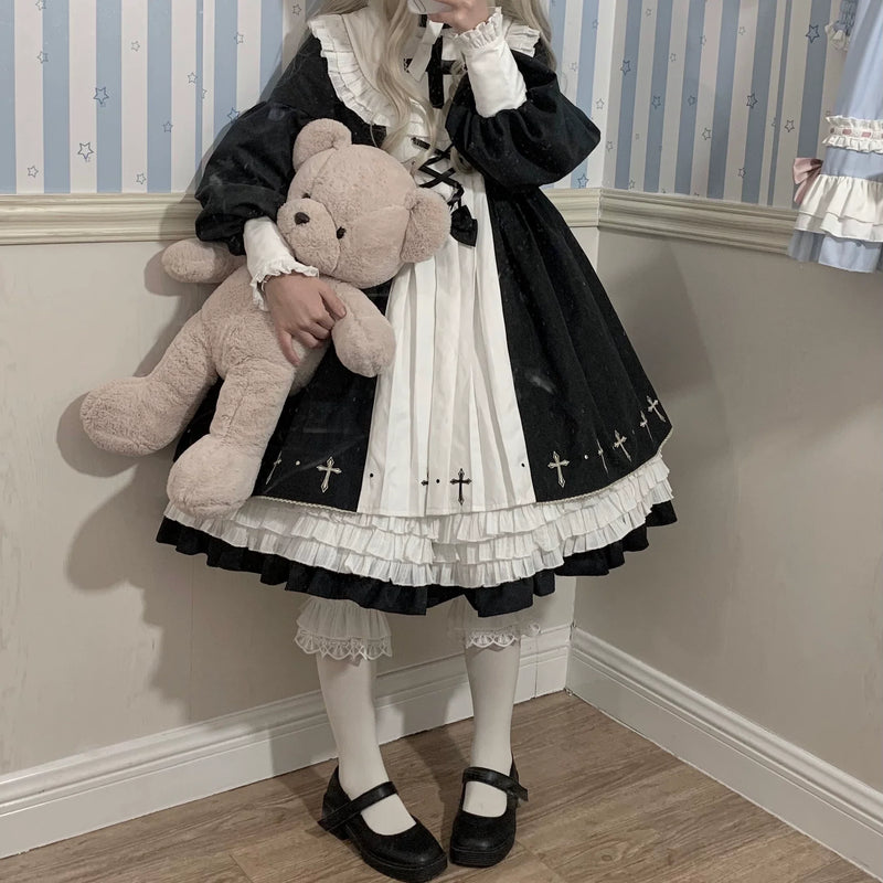Twelve Meow - Sweet Accordion Pleats - Sweet Lolita bloomers with lace cuffs and bows - product detail 6