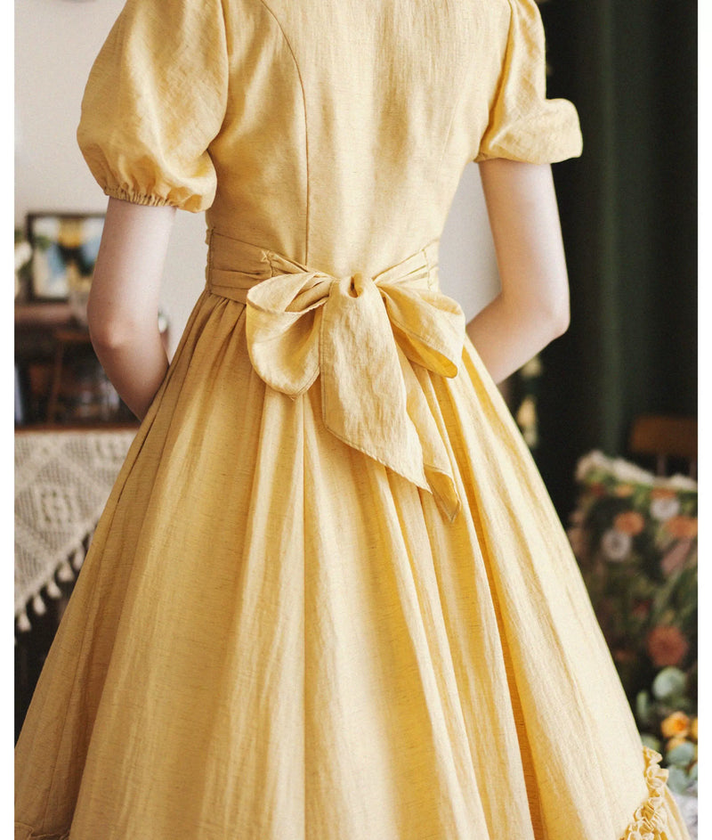 Forest Wardrobe - Forest Pastoral - Square-Neck Ruffle Dress and Underskirt - 4