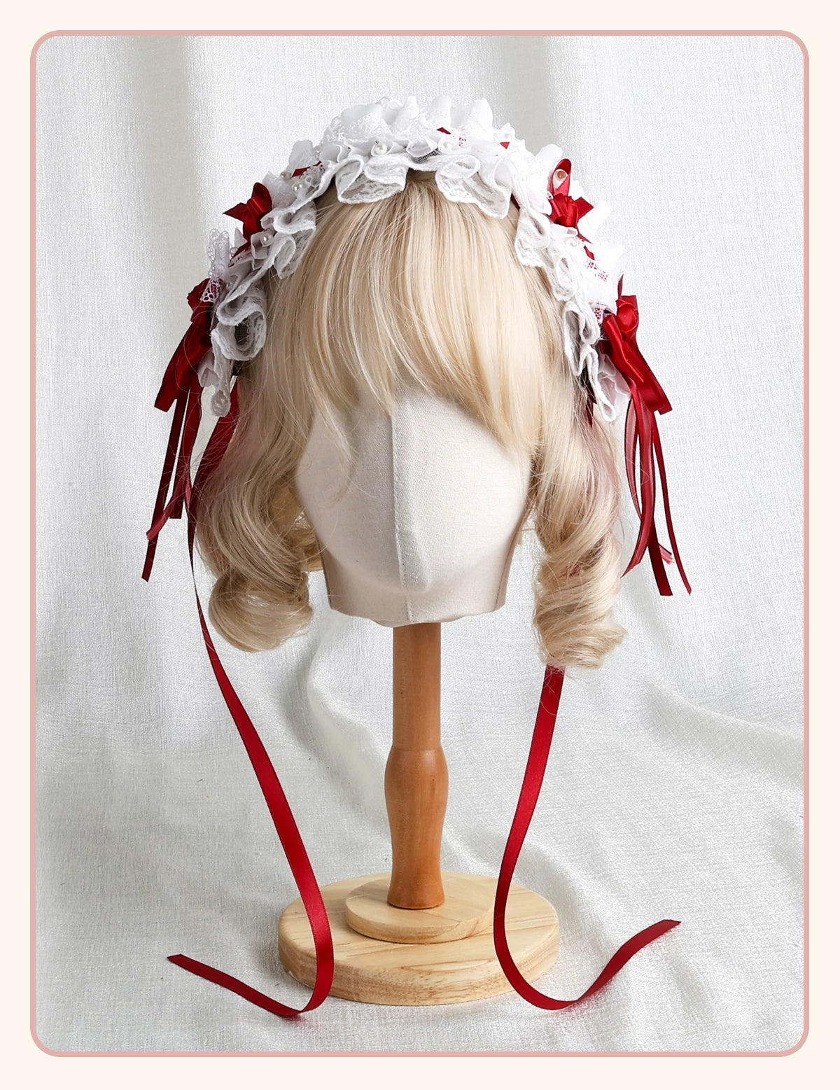 Stardust Rose - Rose Bow Collection - Headwear with red rose motifs