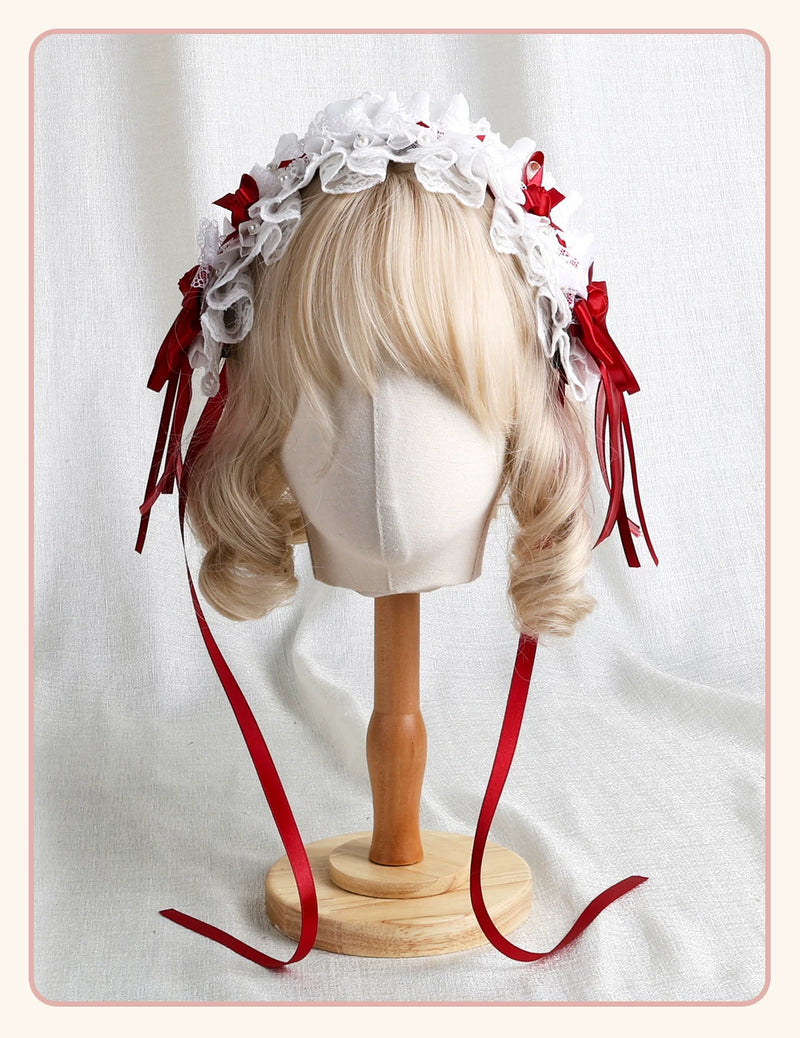 Stardust Rose - Rose Bow Collection - Headwear with red rose motifs