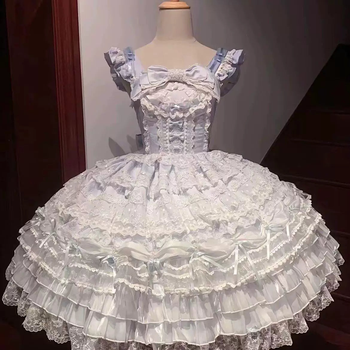 Sweetheart Dream Machine - Flower Wedding - Embroidered JSK with a Tiered Lace Skirt