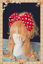 Red Polka-Dot Headbow / One Size