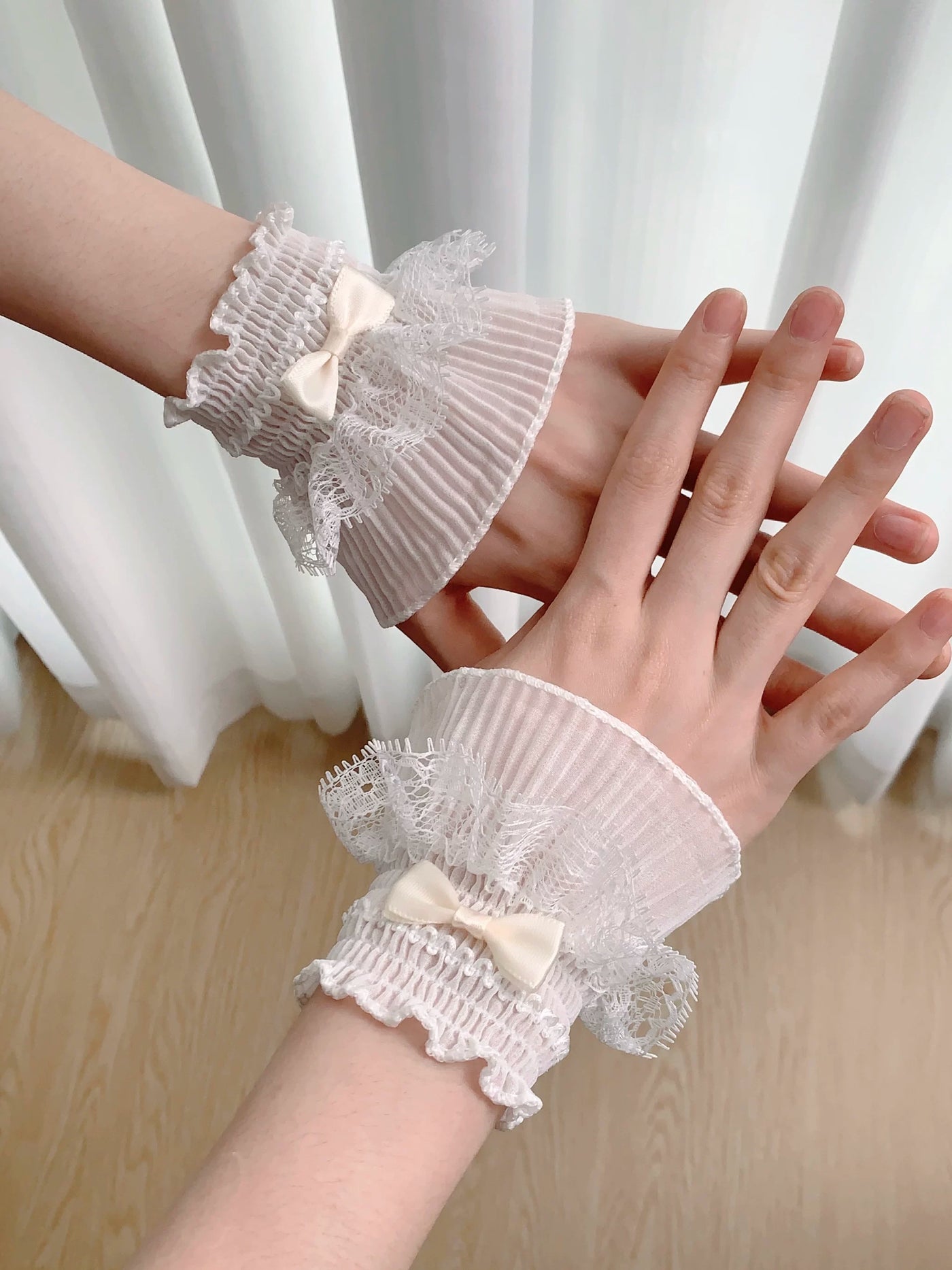 Fantasy Doll - Dreamy Doll Lace - Lace Sleeve Covers and Hand Sleeves with Ribbon Ties