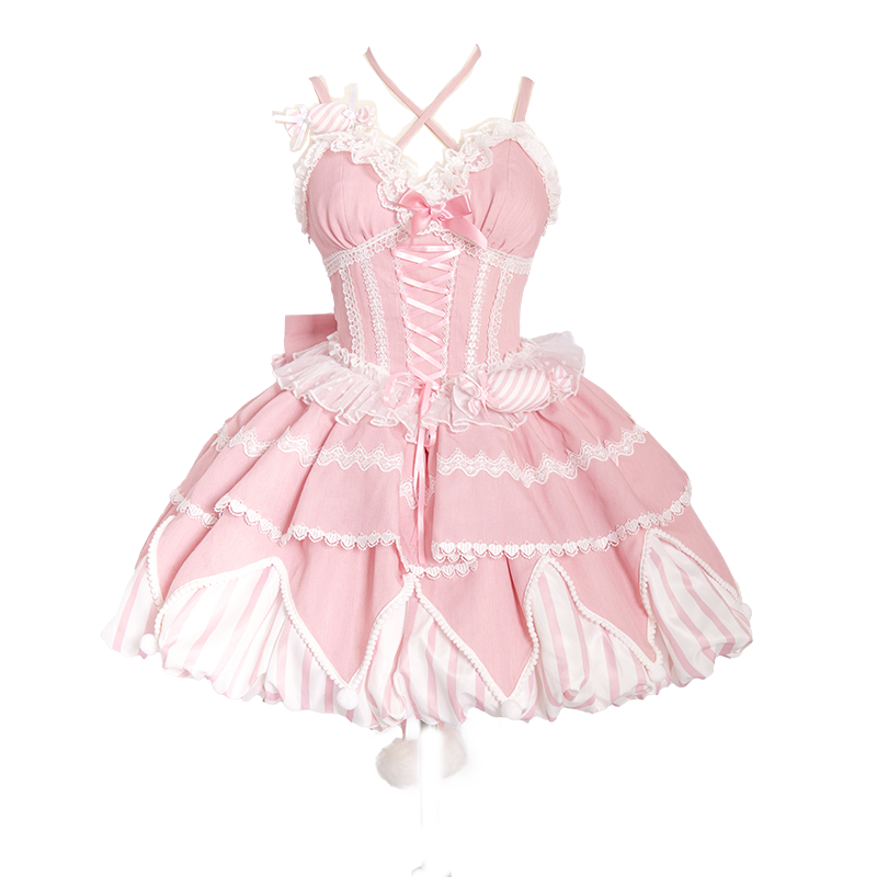 OCELOT - Sweety Gummy - Sweet Lolita JSK Dress with Flower-Bud Hem - product detail 2