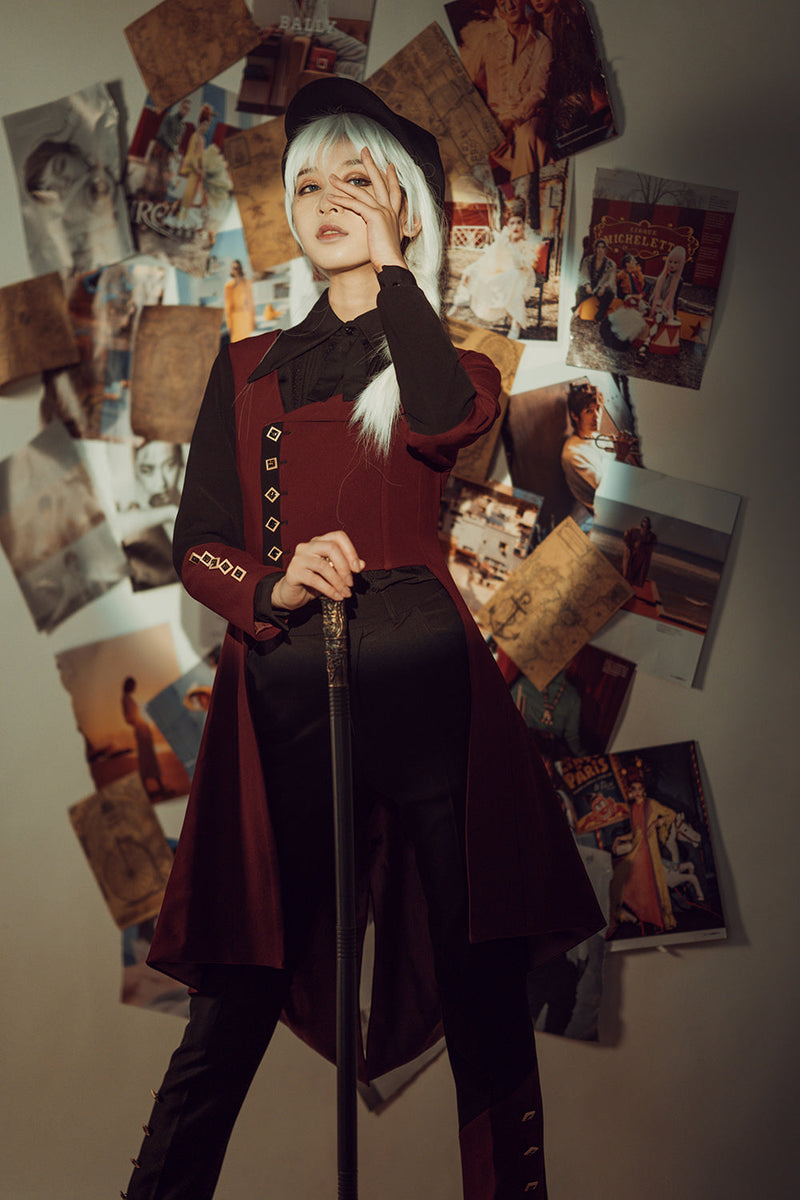 Princess Chronicles - Red and Black - Retro Ouji Lolita Handsome Black Pants