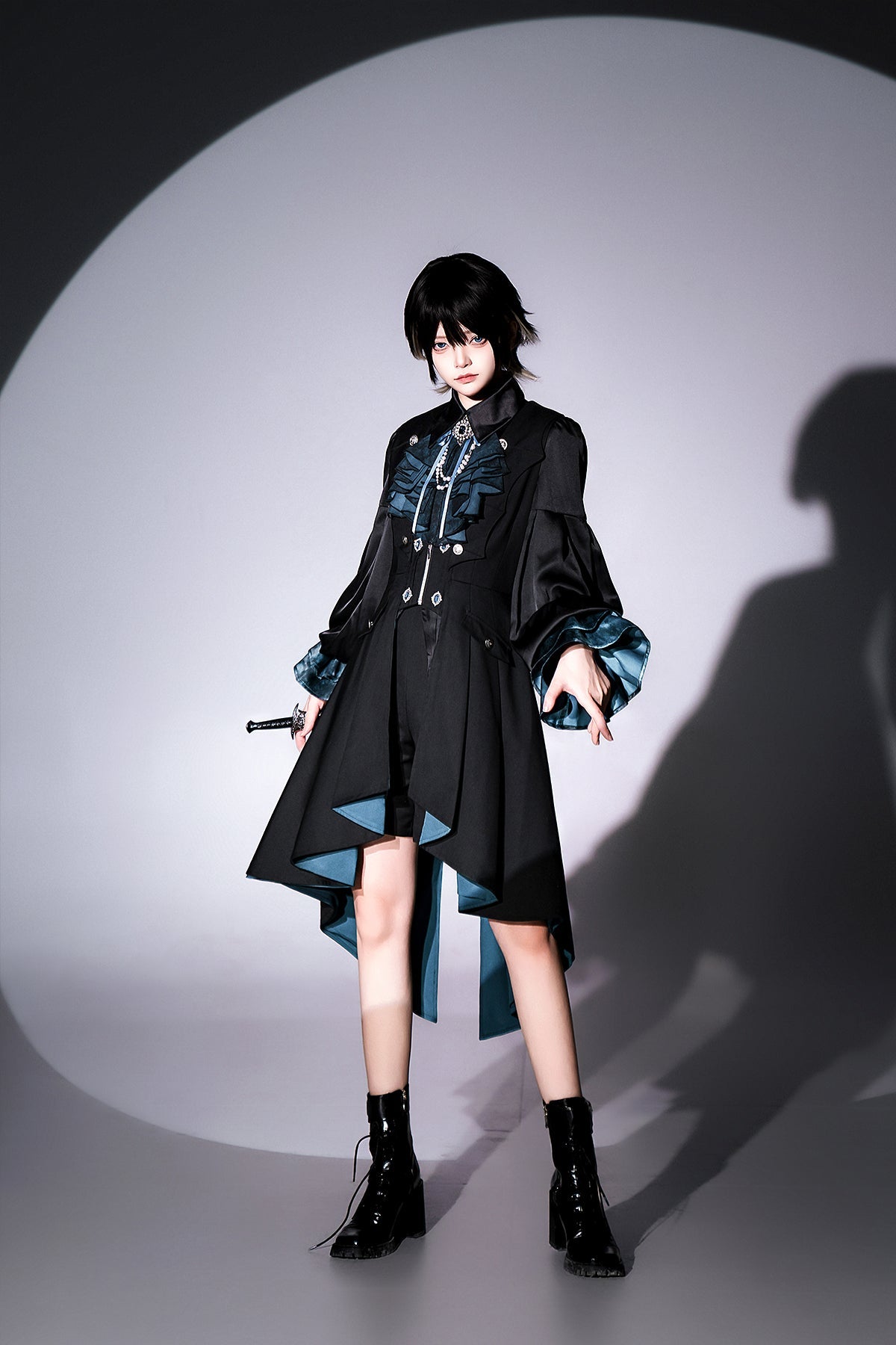 Designer's Gift - Mystique Melody - Ouji Lolita Irregular Shirt and Long Vest Set