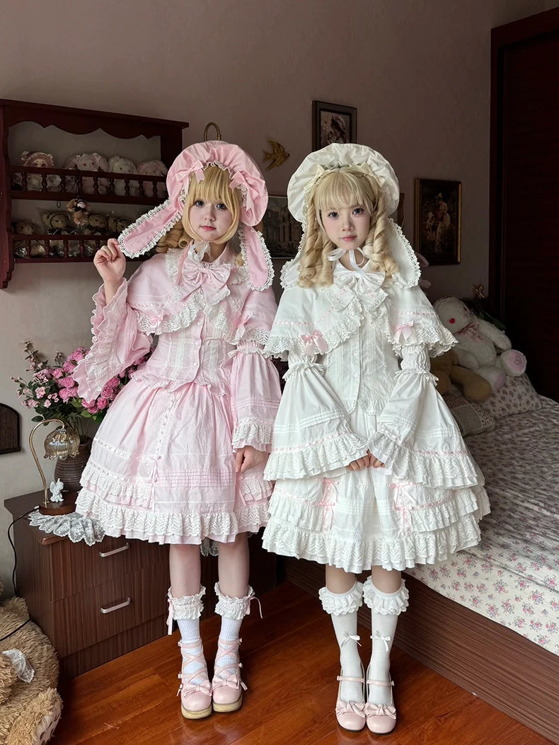 AerialCat - Praying Snowfall - Old School Lolita Skirt Suit Cape Princess Sleeve Shirt