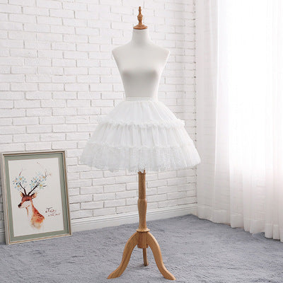 Lolita Adjustable Hoop Puffy Petticoat One Size White / 18.5" (47 cm)