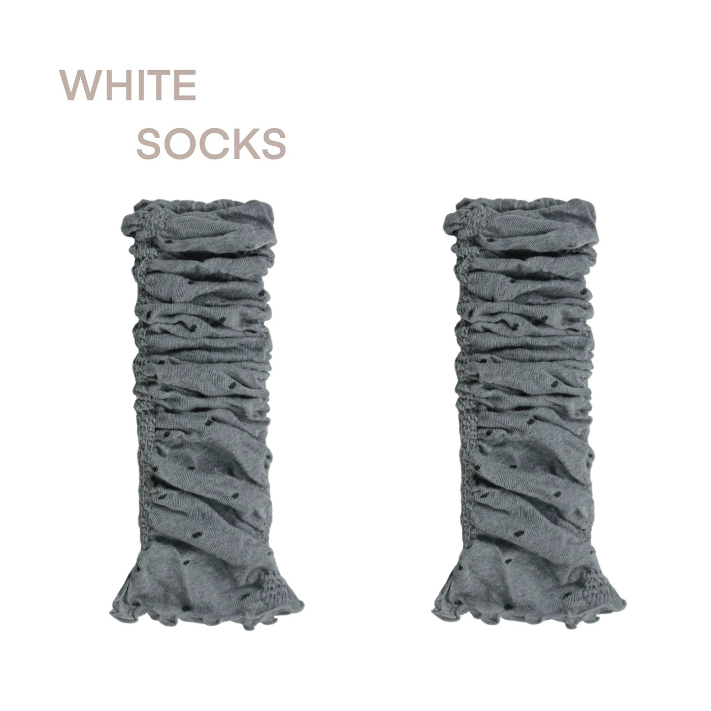 White Socks - Ballet Polka Dot - Polka-Dot Calf Sock Covers