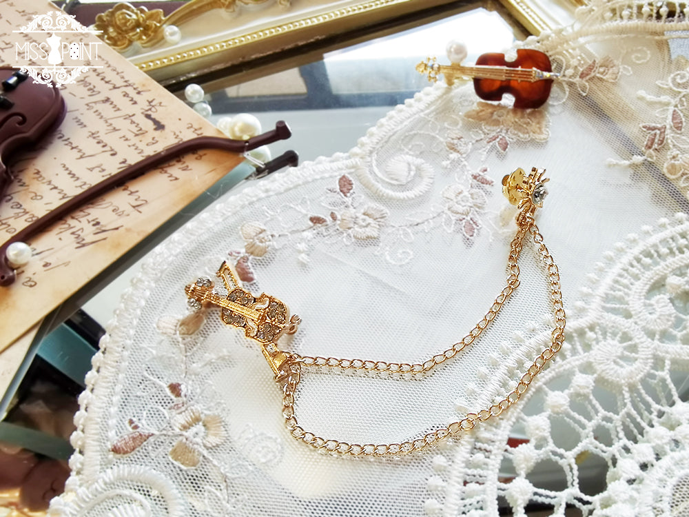 Golden Movement - Lolita Accessory Brooch Bow Tie KC 32200:377844