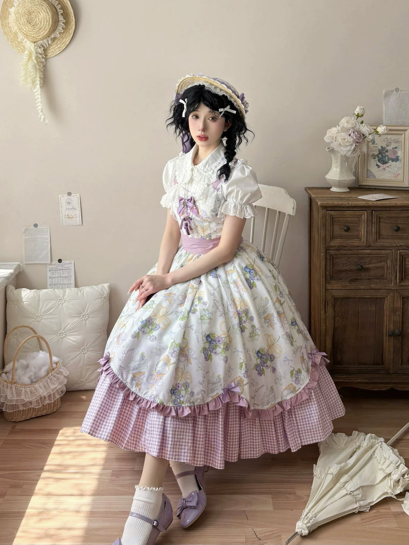 Qianmu Original - Blueberry Early Summer - Classical Lolita JSK