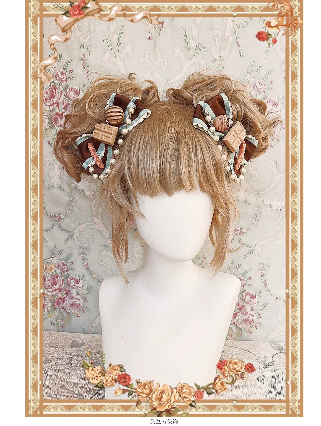 Chandelier - Old School Lolita OP Dress, Polka Dot, Chandelier Print (M) / L M S XL) 44388:806733