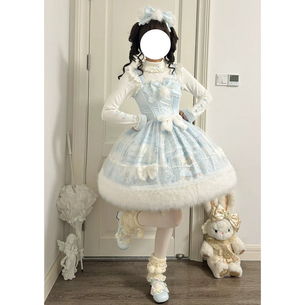 Zhijin Garden Snowflake Bear Plush Winter Lolita JSK — additional product view