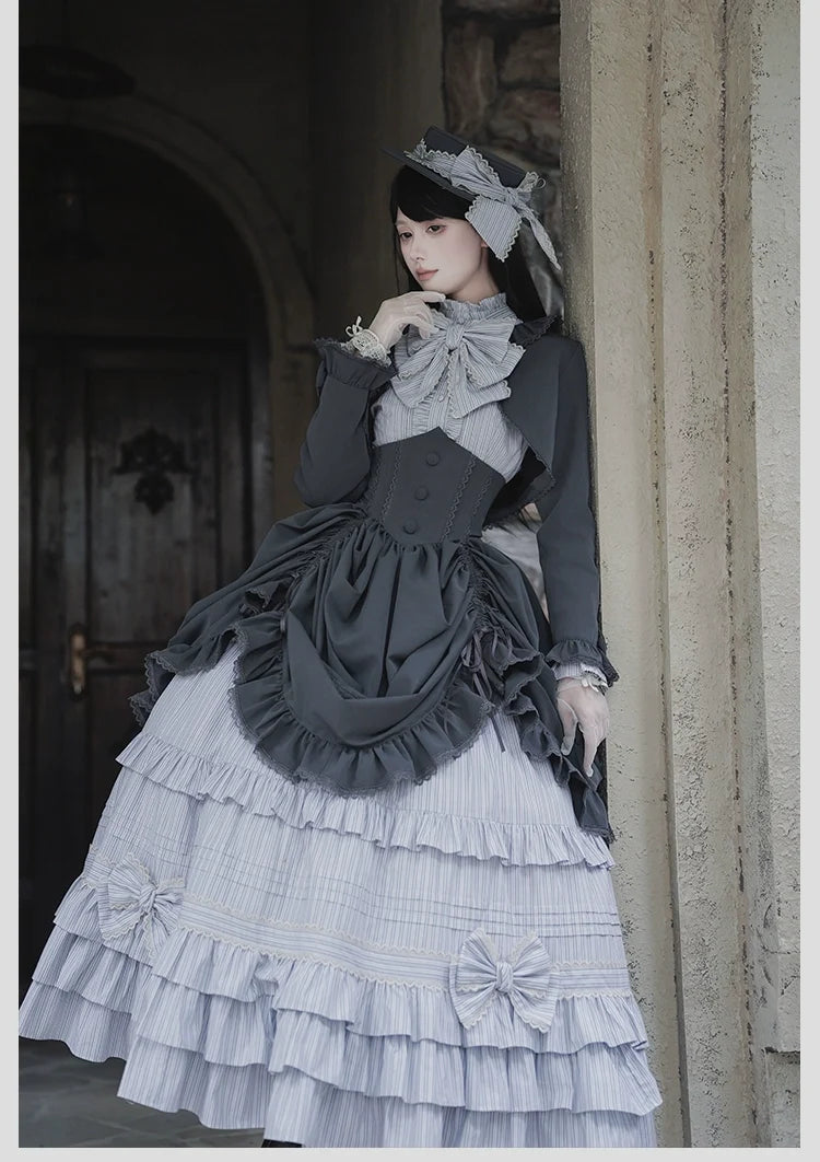 Alice Girl - Duke of Victoria - Classic Lolita SK & Overskirt Set