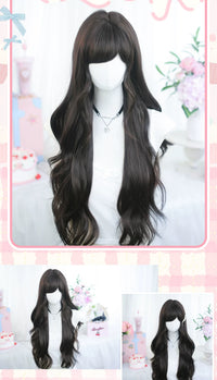 Dalao Home - Liuying - long curly side-fringe full wig - Liuying Black Tea