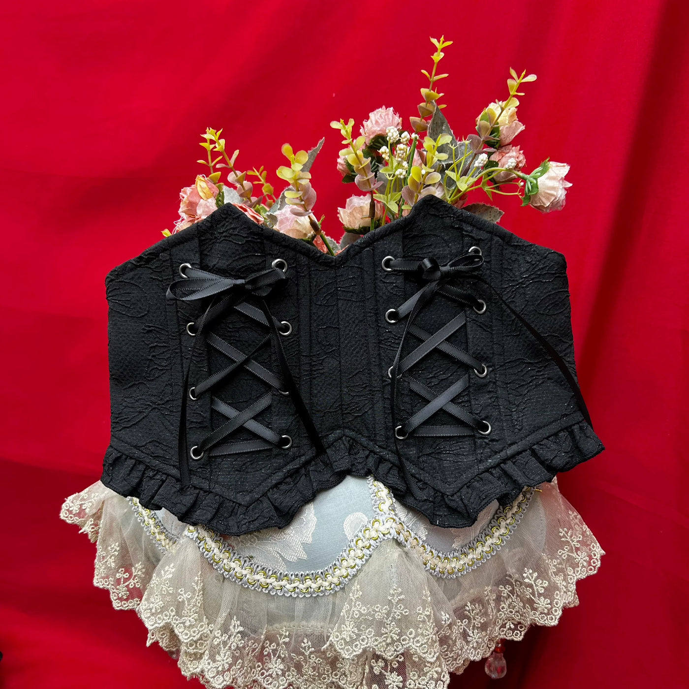 Good and Evil Angel - Gothic Lolita SK Set Retro Princess Sleeve Blouse (2XL L M S XL) 41864:716312
