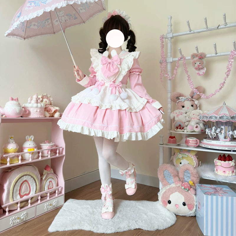 Sweet Bunny Ball dress by Lady Han for Lolita Fetch, featuring a cute, pastel-colored lolita style with bunny accents.