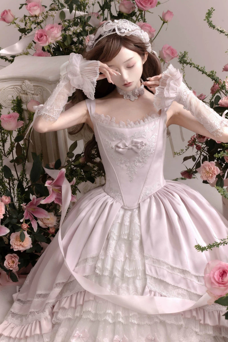 Two Country Cats - Rose Promise - JSK with Lace and Bow Details
