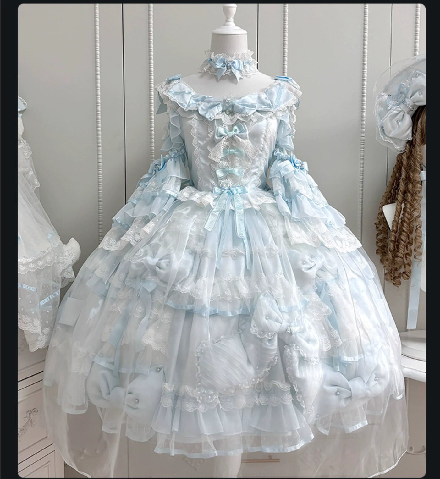 Dream Fu - Princess Gem - Pink or White JSK with Veil and Set Options