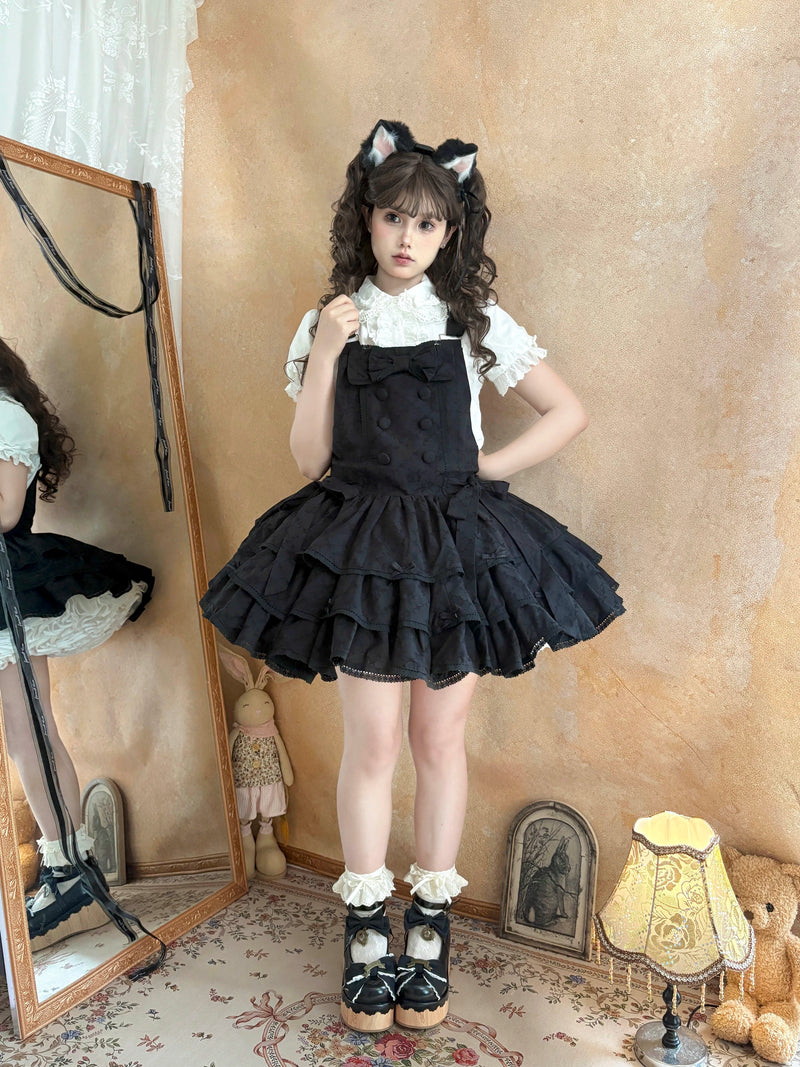 White Tea Story - Mianmian Ice - Three-tier 100% cotton lolita jumper