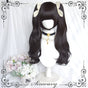 Natural black (short wig + long curly ponytail set)