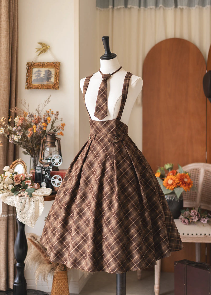 Forest Wardrobe - Forest Rhythm - Checked Suspender Skirt - 6