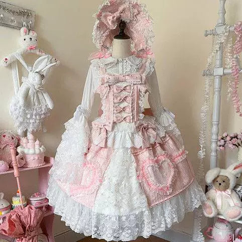 Sweetheart Dream Machine - Doll Inspired - Ornate JSK Dress with Layered Lace